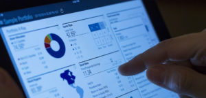 man looking at his investment portfolio online
